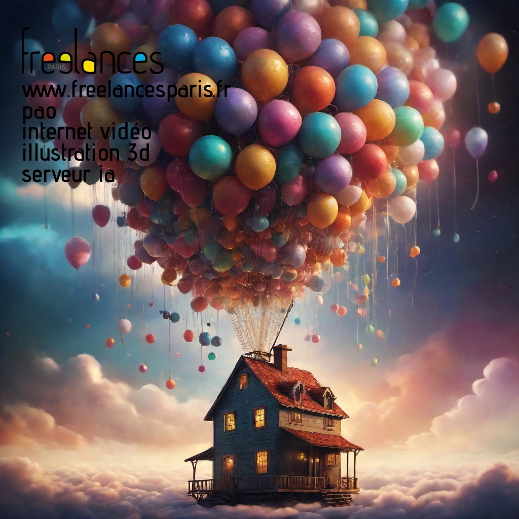 Pao mise en page internet vidéo illustration 3d serveur IA générative AI freelance paris studio de création magazines mq7uci10